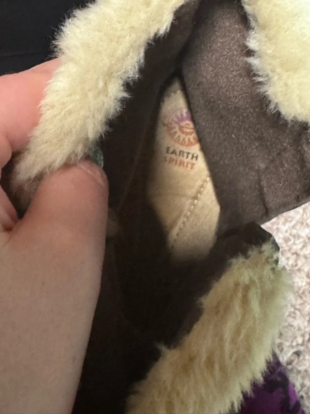 Earth Spirit Faux Suede & Fur Mid-Calf Boho/Moto Winter Boots – Size 10